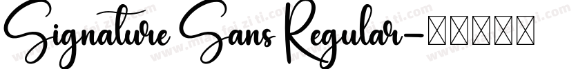 Signature Sans Regular字体转换